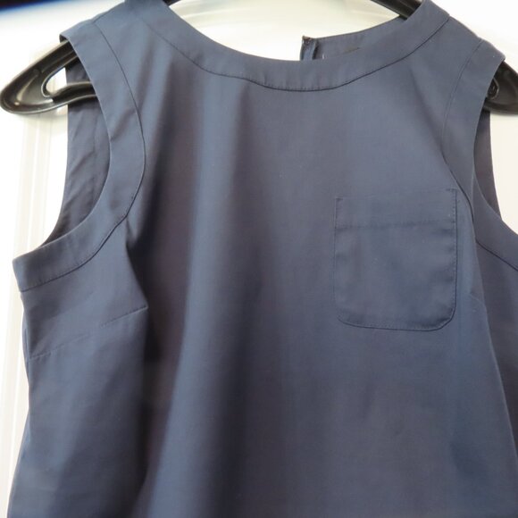 W by Worth sleeveless navy cotton/nylon + black ruffle top, size S - Picture 8 of 9